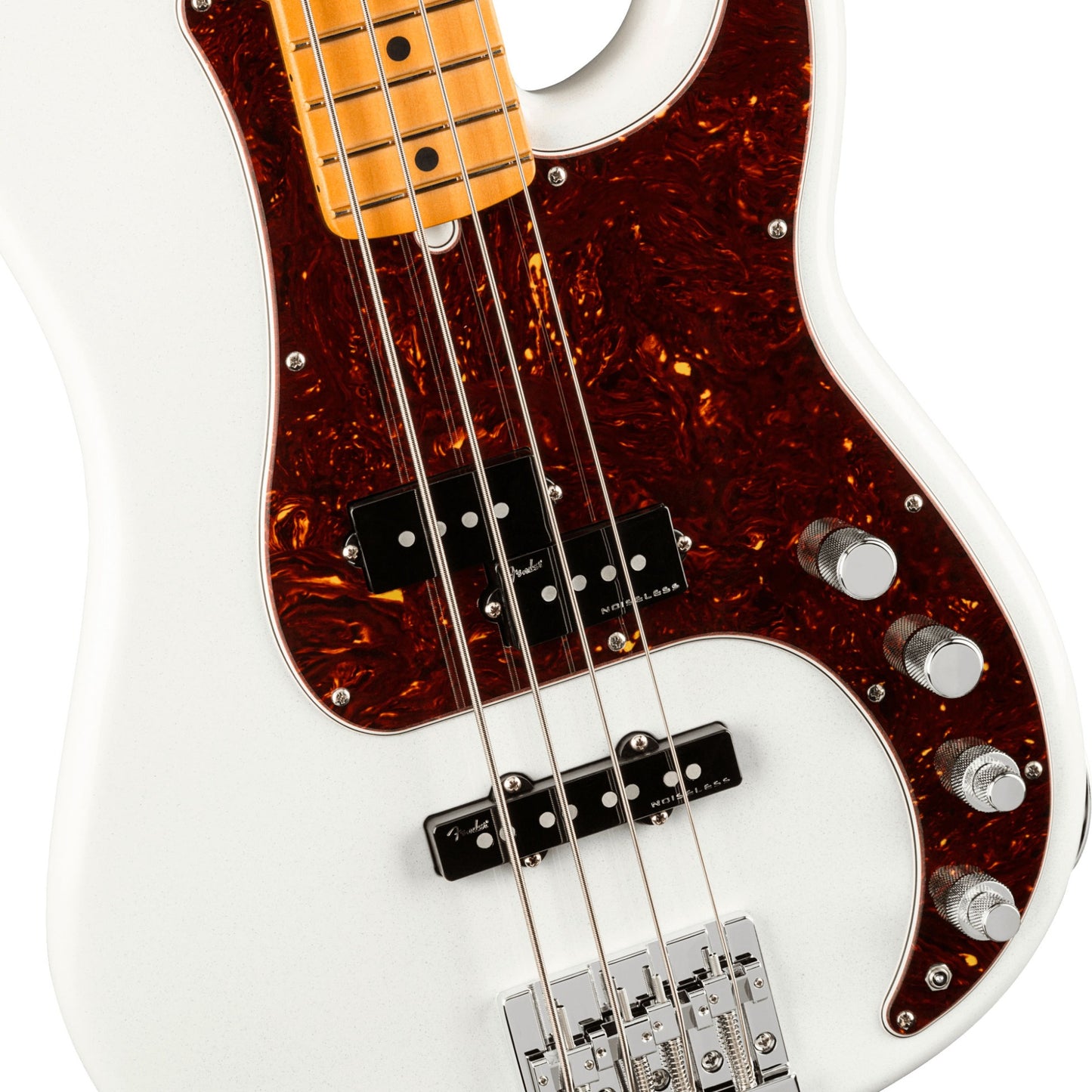 Fender American Ultra Precision Bass - Maple Fingerboard, Arctic Pearl