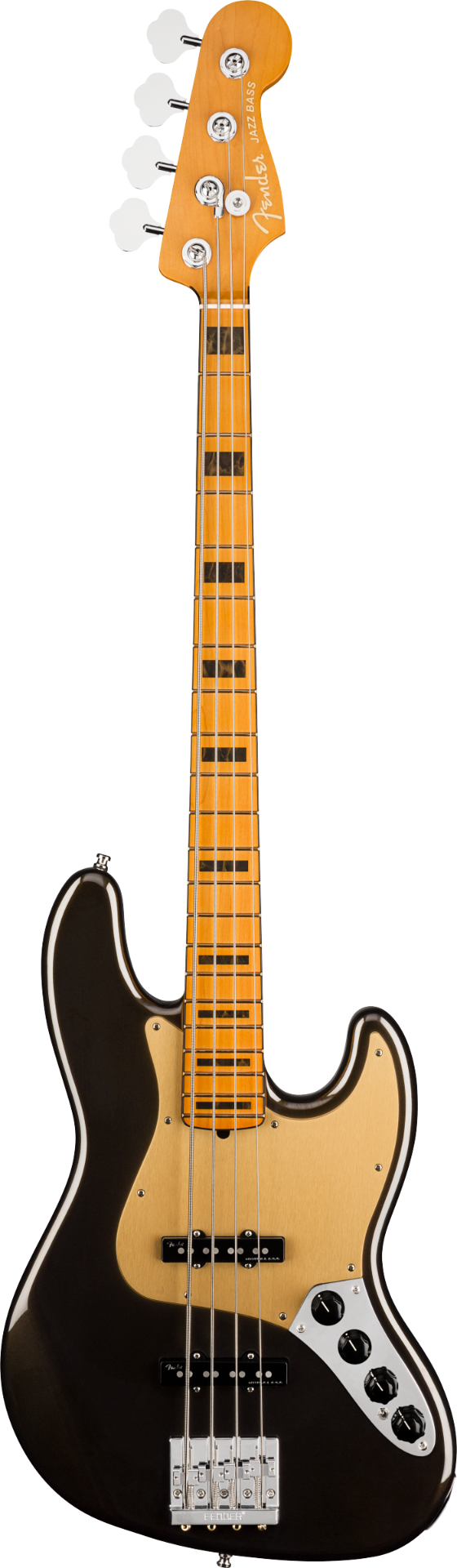 Fender American Ultra Jazz Bass 4 String Electric Bass in Texas Tea