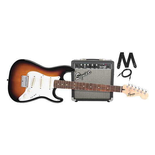 Squier Strat Short Scale Electric Guitar Pack w/ Frontman 10G Amp