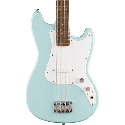 Squier Sonic Bronco Bass - Laurel Fingerboard, White Pickguard, Daphne Blue