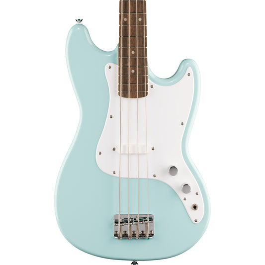 Squier Sonic Bronco Bass - Laurel Fingerboard, White Pickguard, Daphne Blue