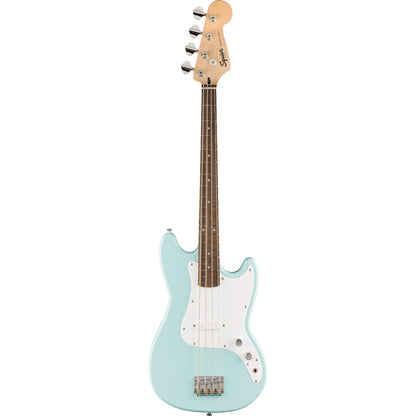 Squier Sonic Bronco Bass - Laurel Fingerboard, White Pickguard, Daphne Blue