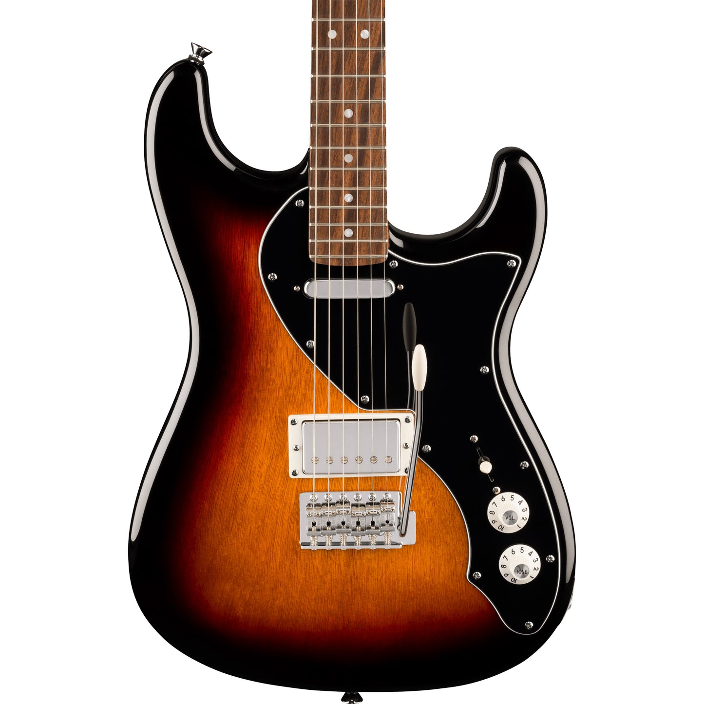 Squier Paranormal Stratocaster Deluxe - Laurel Fingerboard, Black Pickguard, 3-Color Sunburst