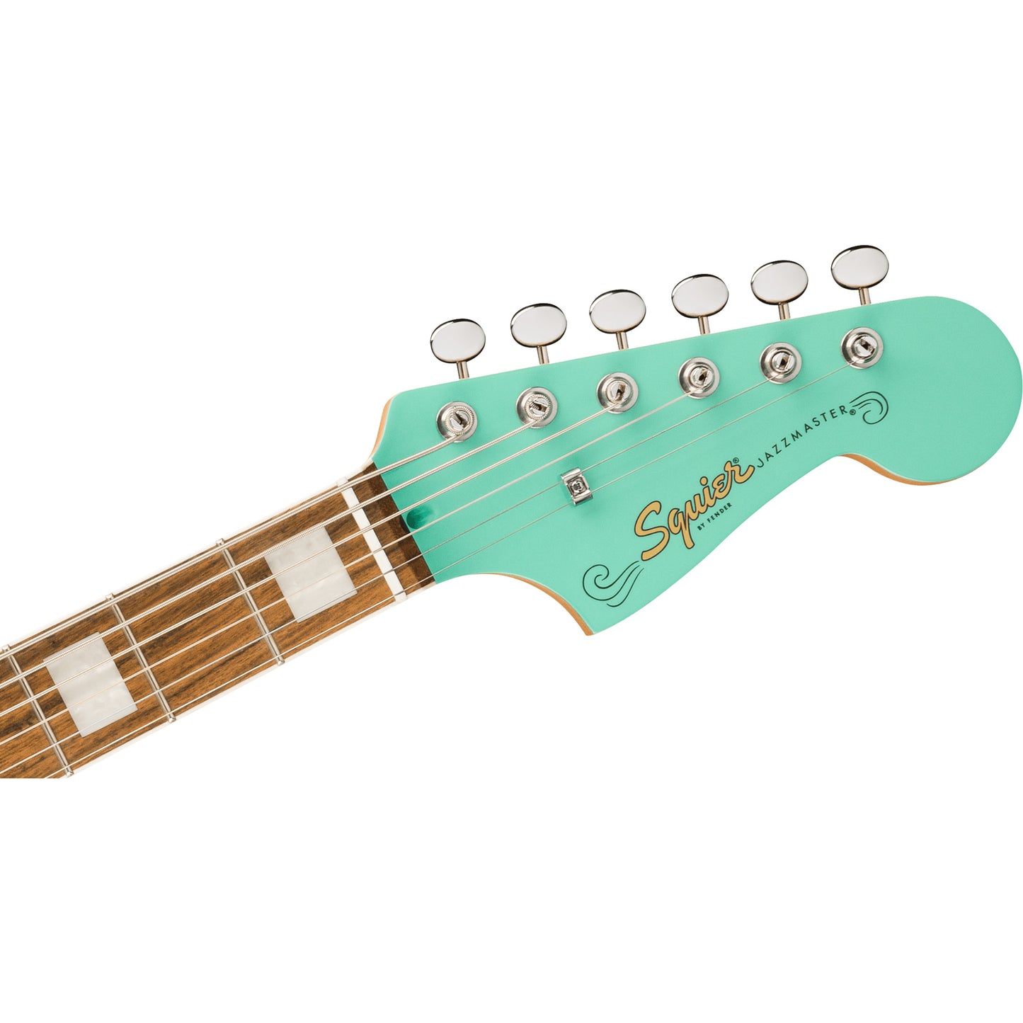 Squier Paranormal Baritone Jazzmaster HH - Laurel Fingerboard, Parchment Pickguard, Sea Foam Green