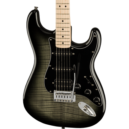 Squier Affinity Series Stratocaster FMT HSS Electric Guitar in Black Burst