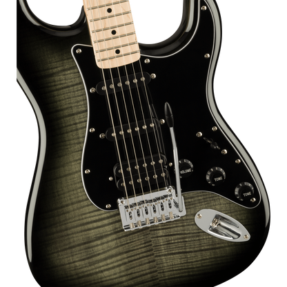 Squier Affinity Series Stratocaster FMT HSS Electric Guitar in Black Burst