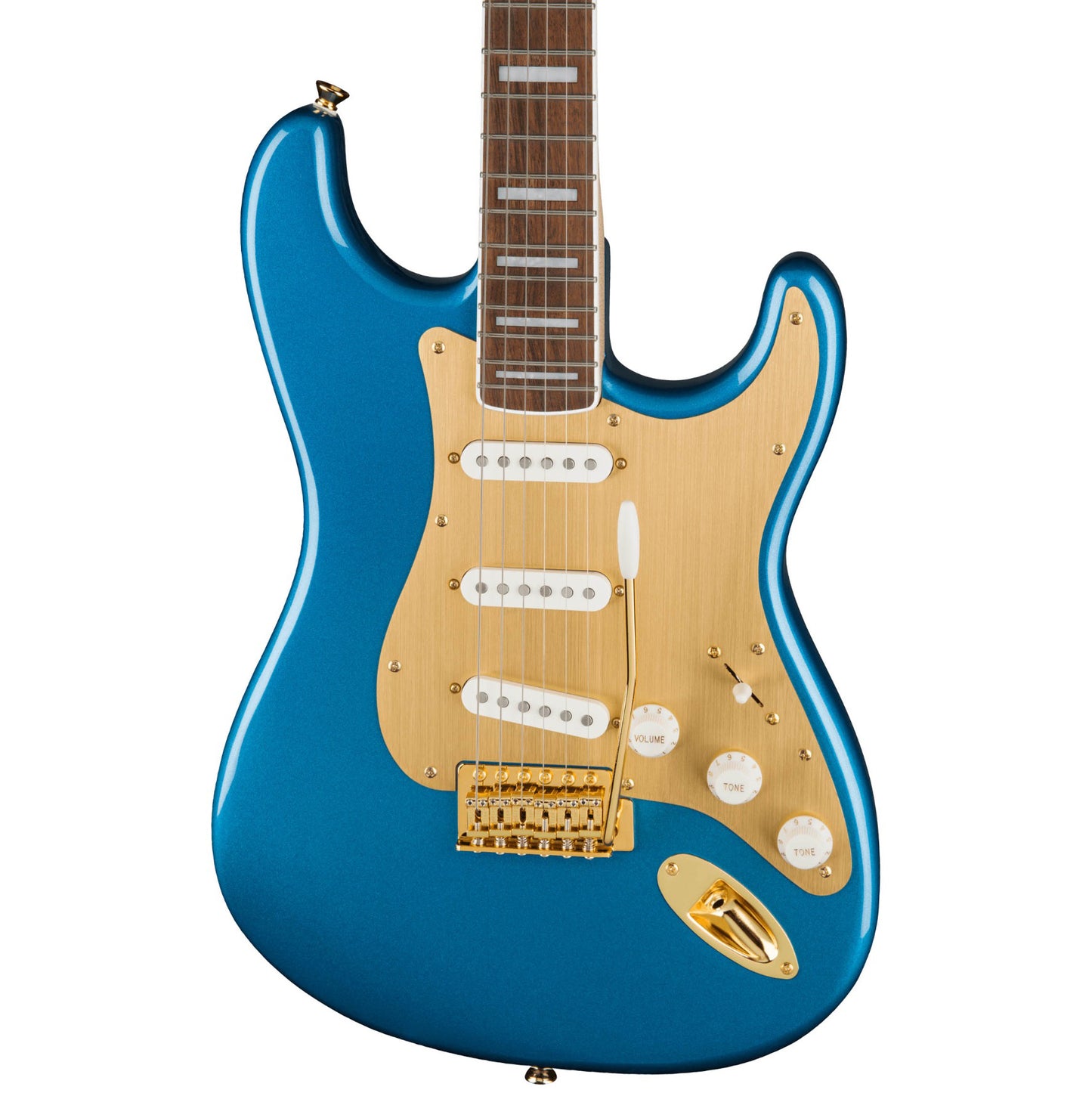 Squier 40th Anniversary Strat, Gold Edition, Lake Placid Blue