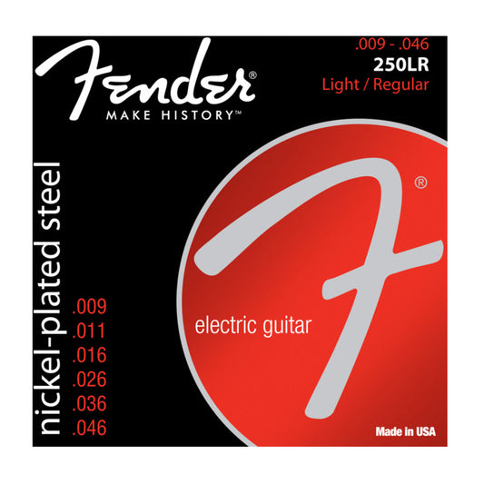Fender 0730250404 250 LR 9-46 Nickel Plated Steel Electric Guitar Strings