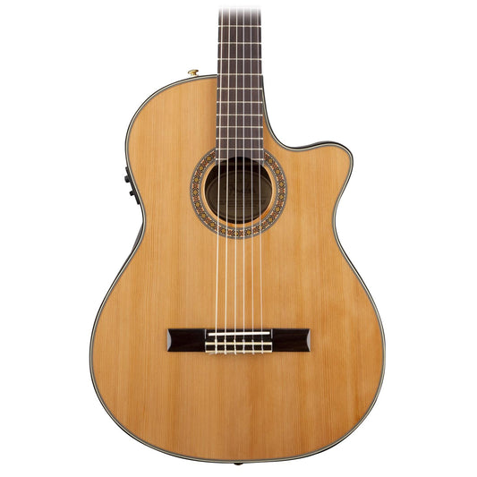 Fender CN240SCE Thinline Acoustic Electric Classical Guitar in Natural