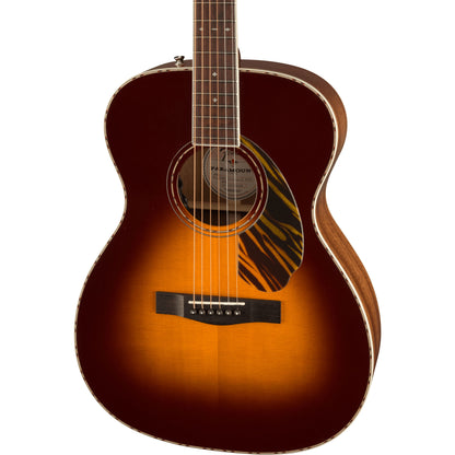 Fender PO-220E Orchestra Acoustic Guitar - 3-Tone Vintage Sunburst