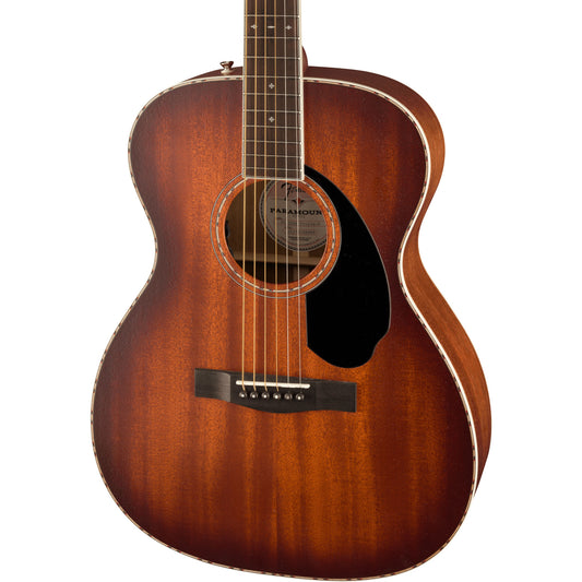 Fender PO-220E Orchestra Acoustic Guitar - Aged Cognac Burst