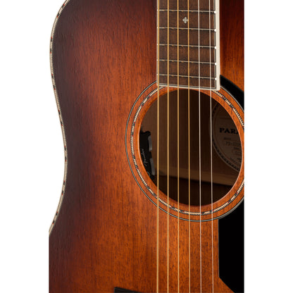 Fender PO-220E Orchestra Acoustic Guitar - Aged Cognac Burst