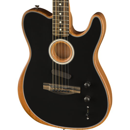 Fender American Acoustasonic® Telecaster® Acoustic Electric Guitar, Black