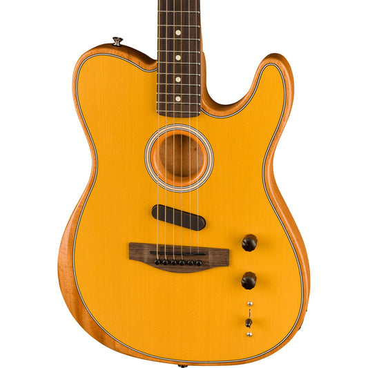 Fender Acoustasonic Player Telecaster Electric Guitar in Butterscotch Blonde