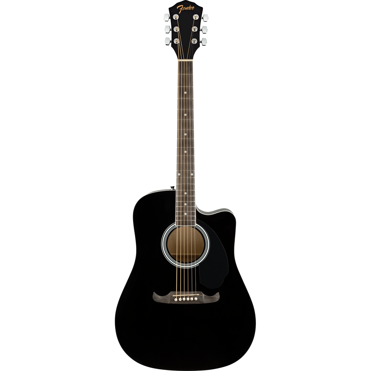 Fender FA-125CE Dreadnought Acoustic Electric Guitar - Black