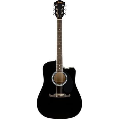 Fender FA-125CE Dreadnought Acoustic Electric Guitar - Black