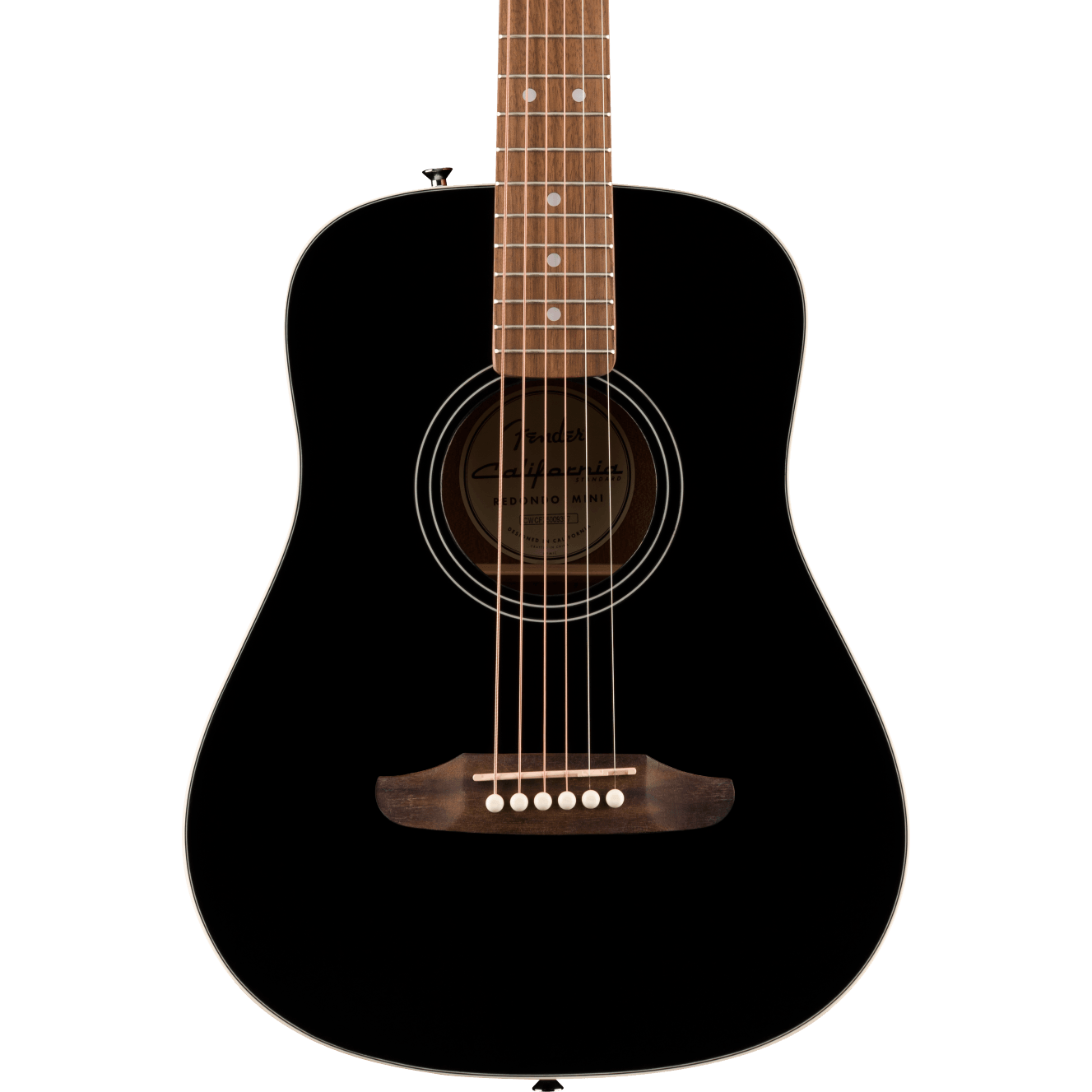 Fender California Standard Redondo Mini Acoustic Guitar - Spruce Top, Black