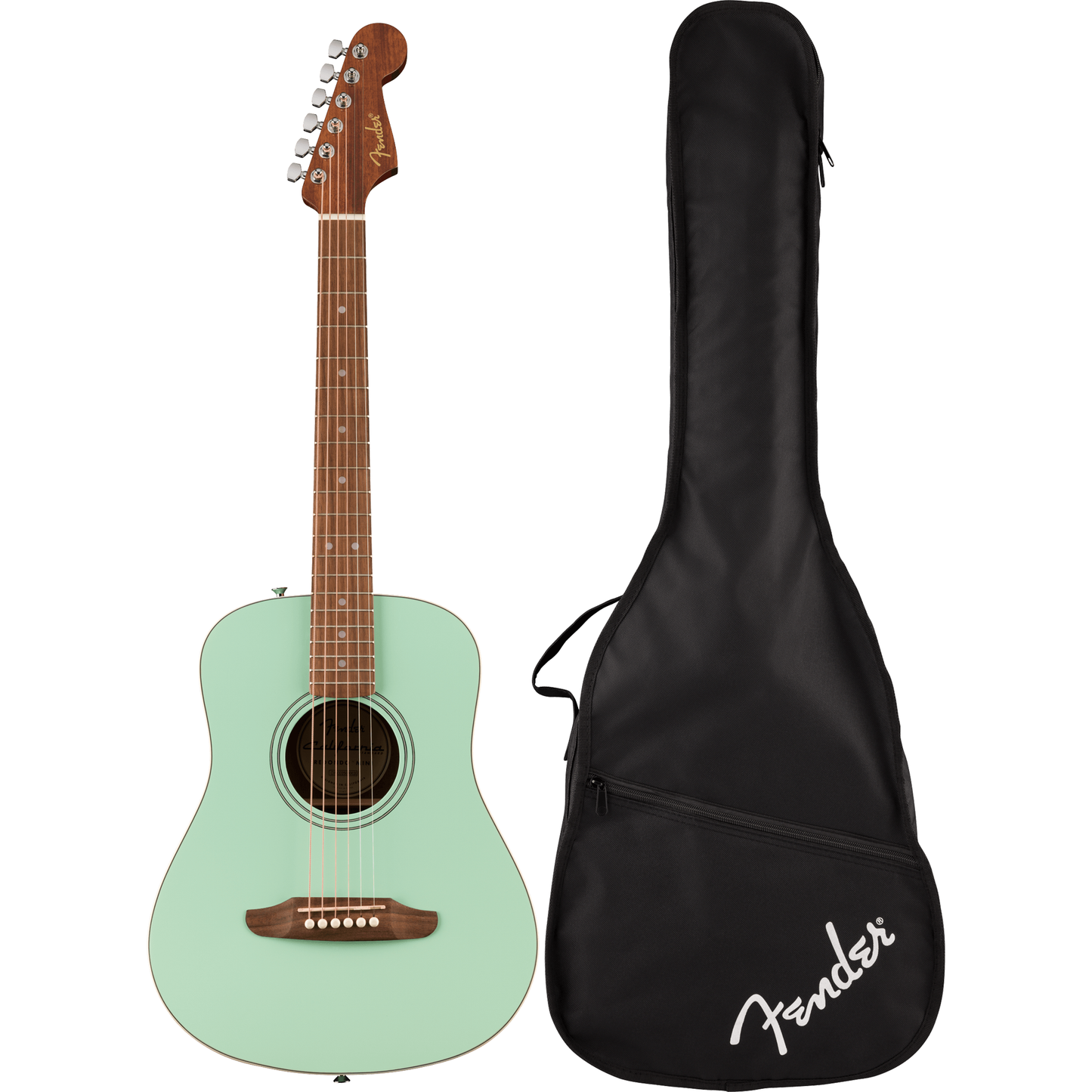 Fender California Standard Redondo Mini Acoustic Guitar - Spruce Top, Surf Green