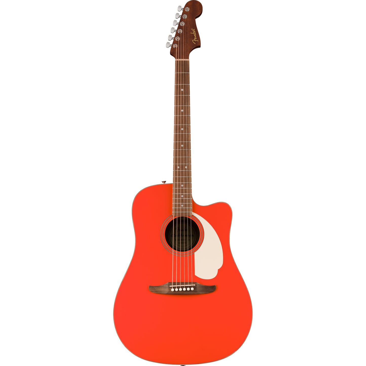 Fender California Standard Redondo CE Acoustic/Electric - Ivory Pickguard, Fiesta Red