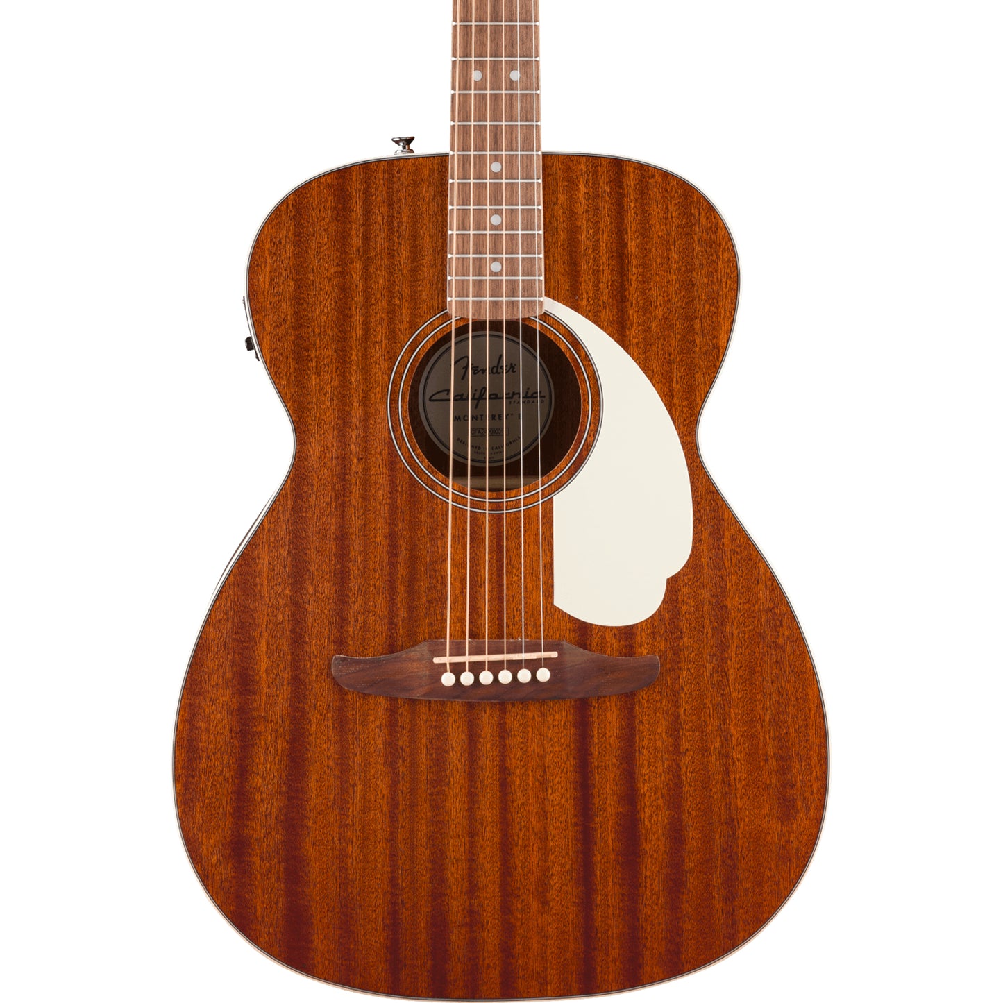 Fender California Standard Monterey E Acoustic Electric - Ivory Pickguard, Natural Sapele