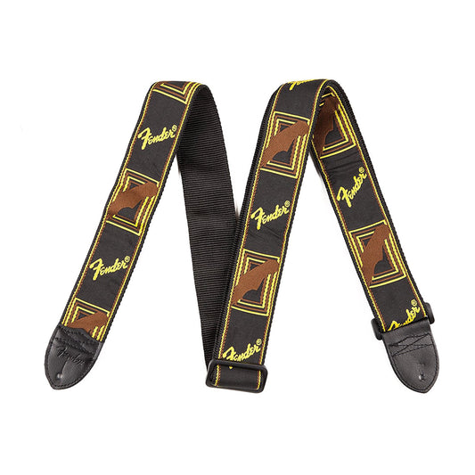 Fender Black/Yellow/Brown Monogrammed Strap