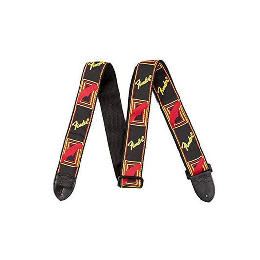Fender Black/Yellow/Red Monogrammed Strap