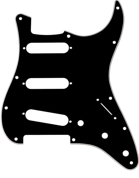 Fender Modern Pickguard, Stratocaster, 11-Hole - Black