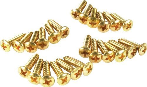 Fender Pickguard Mounting Screws In Gold - 24 Count