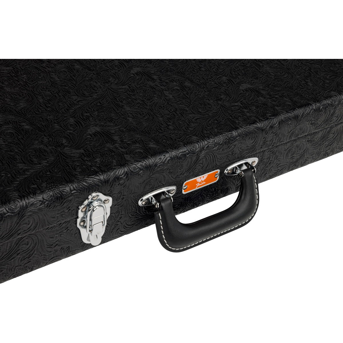 Fender Waylon Jennings Strat/Tele Case - Black Tooled Leather