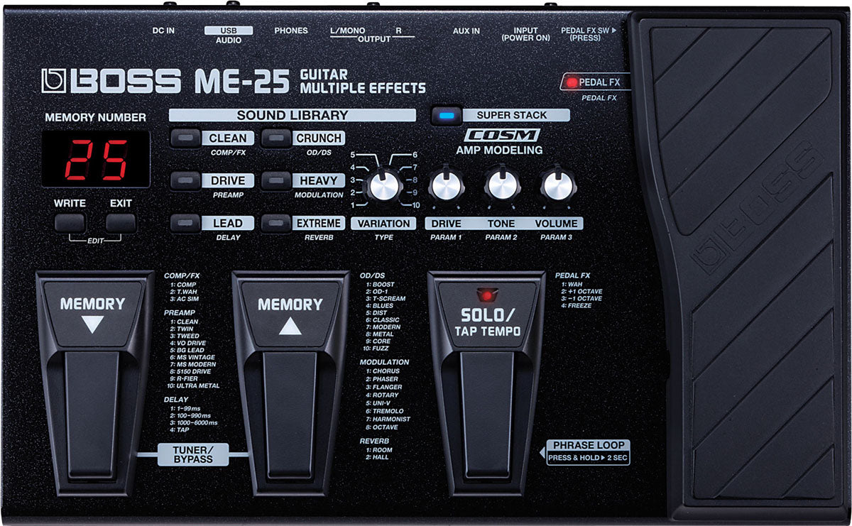Boss ME25 Multi Effect Guitar Pedal (ME-25)