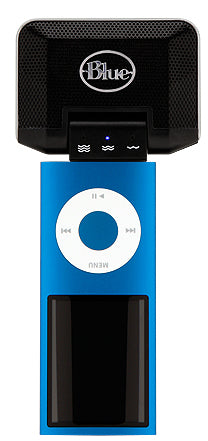 Blue Mikey Ipod Recording Microphone With Speaker