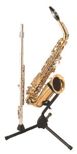 On Stage SXS7101B Alto/Tenor Saxophone Stand with Flute Peg