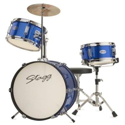 Stagg 3-Piece Junior Drum Set - 12" with Hardware - Blue