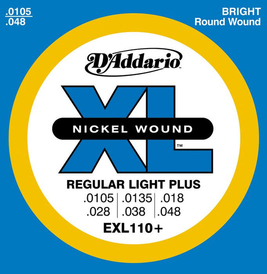 D'Addario EXL110+ Regular Light Plus 10.5-48