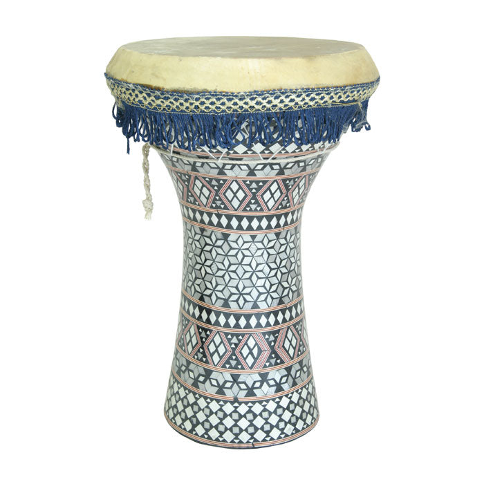 Mid East WDEL Wooden Doumbek with Mosaic Pattern