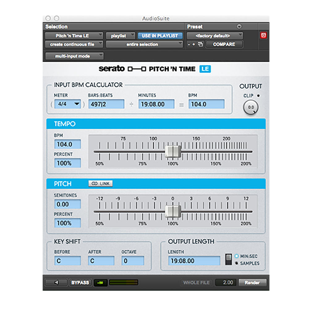 Serato Pitch 'N Time LE 3.0 Time Stretching and Pitch-Shifting Software