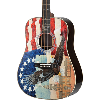 Martin Limited Edition HD-28 Semiquincentennial Acoustic Guitar - Custom Ink Artwork Designed by Robert Goetzl