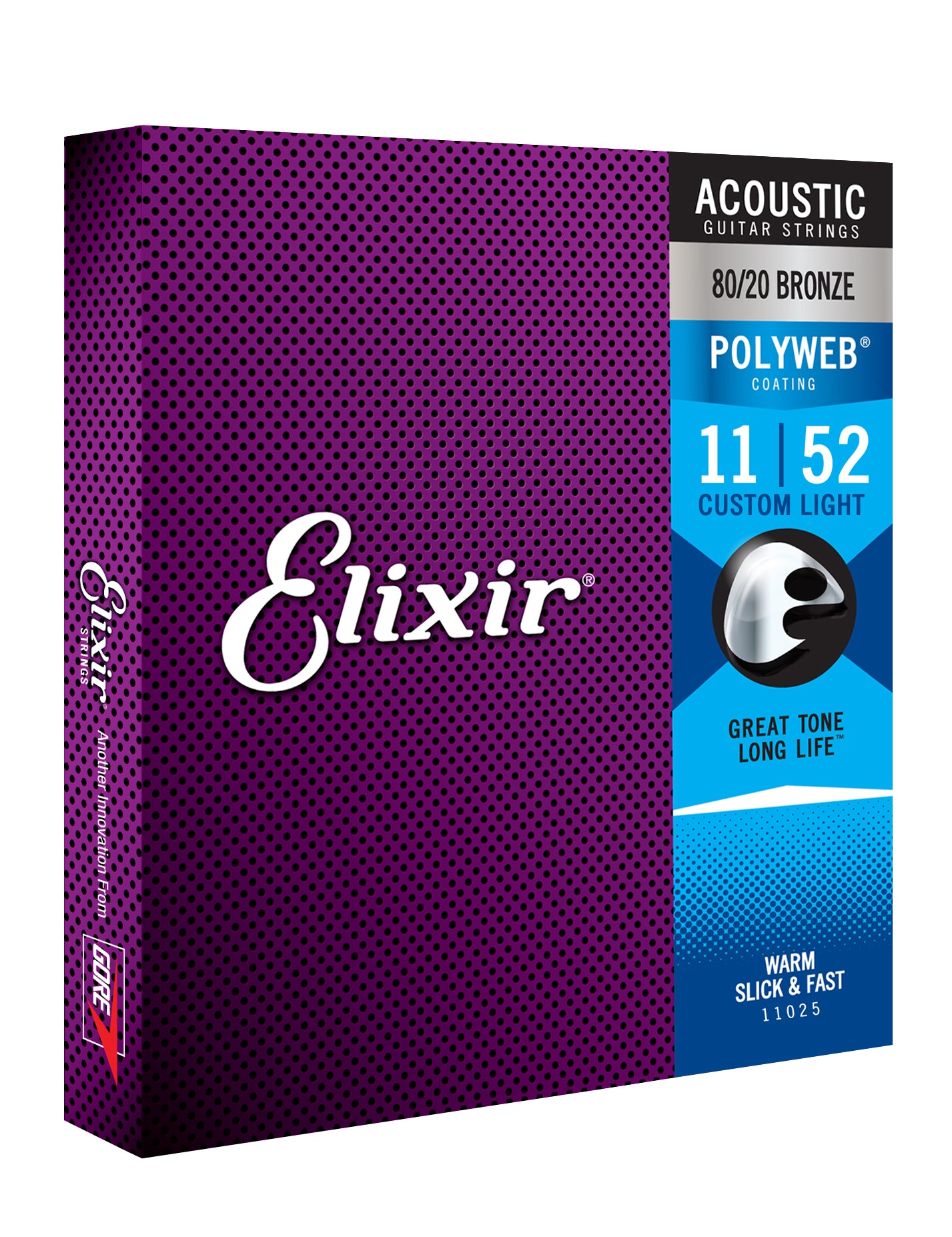 Elixir 11025 Polyweb 80/20 Bronze Acoustic Strings