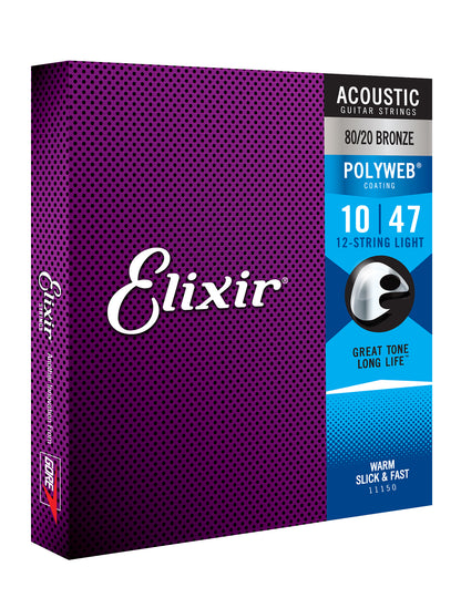 Elixir 11150 Polyweb 12-String Lite Acoustic Strings