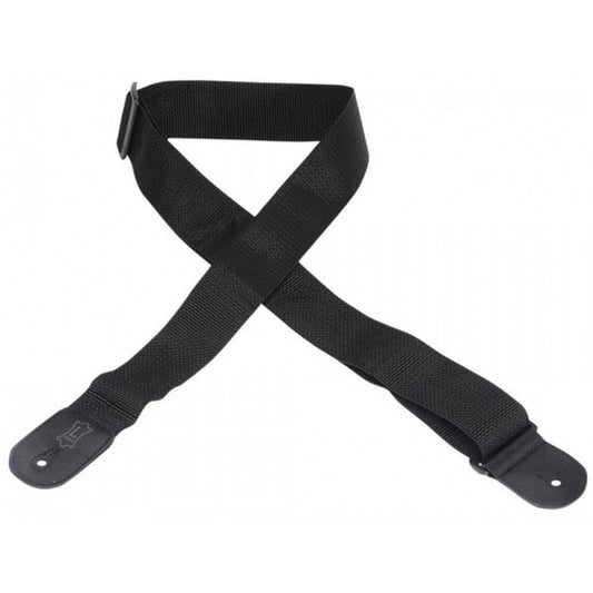Levy's 2" Polypropylene Logo Guitar Strap in Black