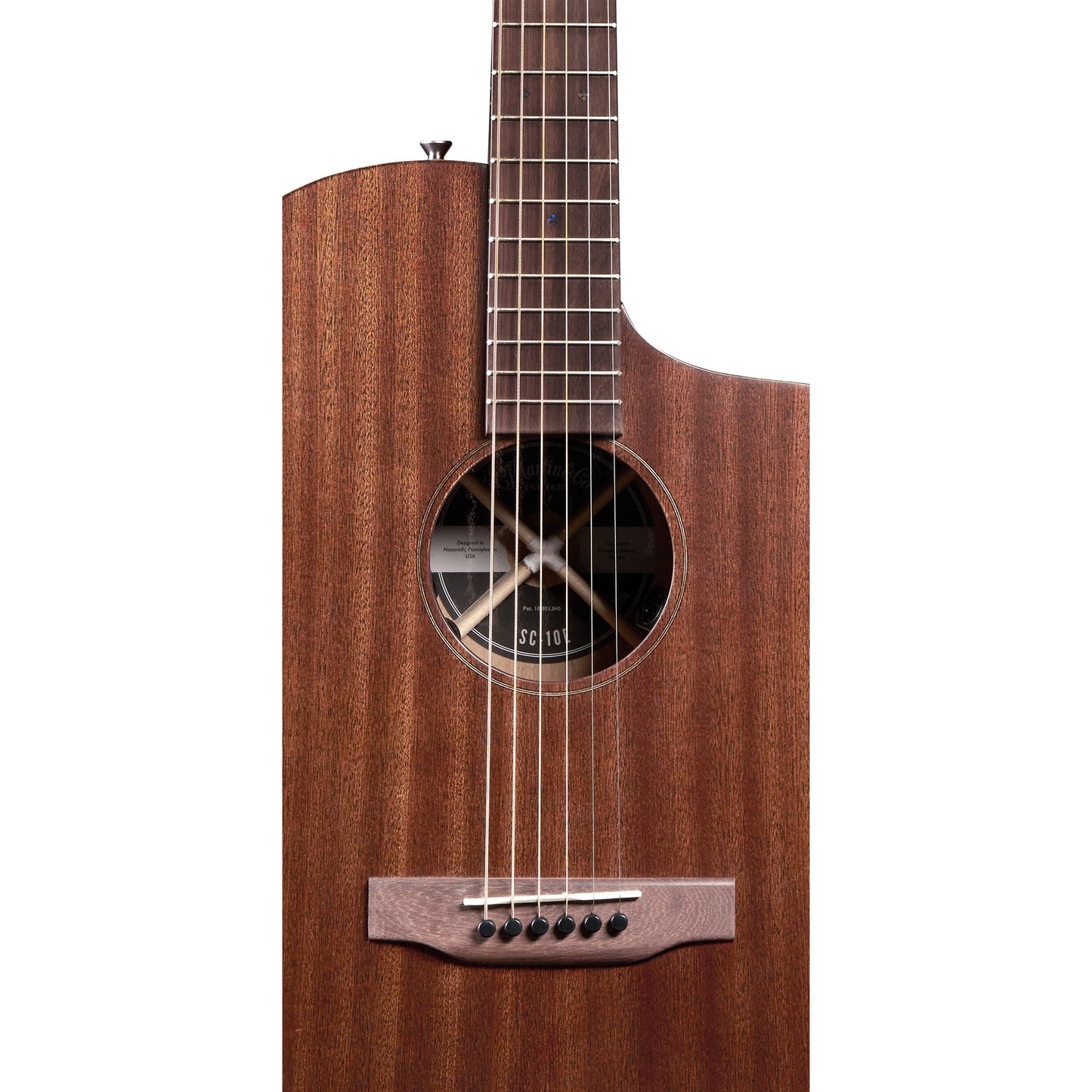 Martin SC-10E Modern Sapele Acoustic Electric Guitar - Dark Mahogany