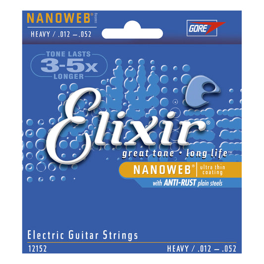 Elixir 12152 Heavy 12-52 Nanoweb Electric Guitar Strings