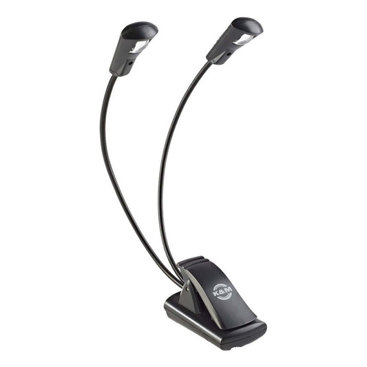 K&M 12243 Music Stand Light - Dual Head - 1 LED Flexlight
