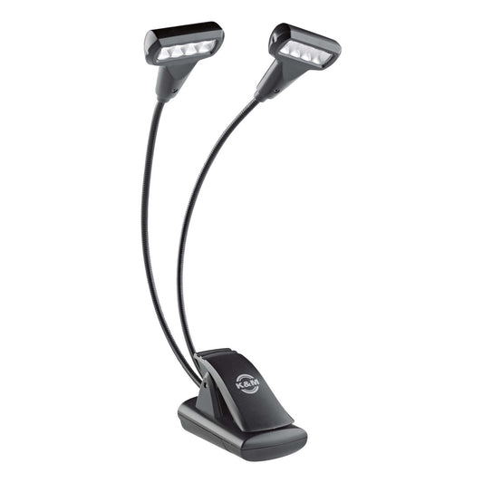 K&M 12273 Music Stand Light Double 4 LED T-Model FlexLight