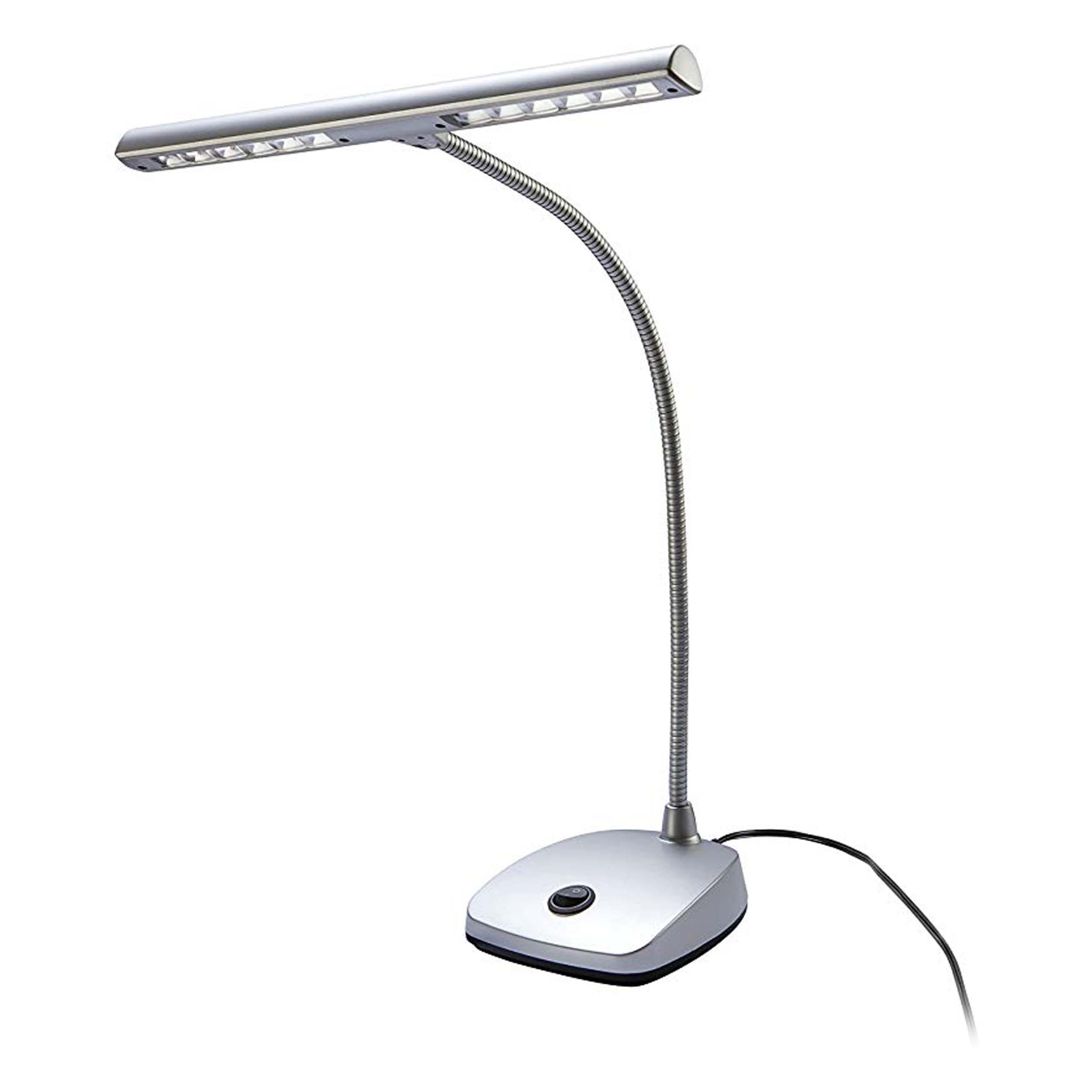 K&M 12297 LED Piano Lamp in Silver – Alto Music