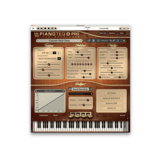 Pianoteq Concert Harp Virtual Instrument Plug-in