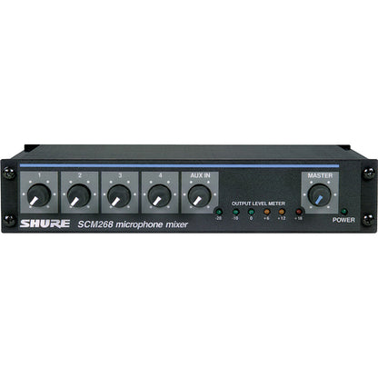 Shure SCM268 4-Channel Transformer Balanced Microphone Mixer with Phantom Power