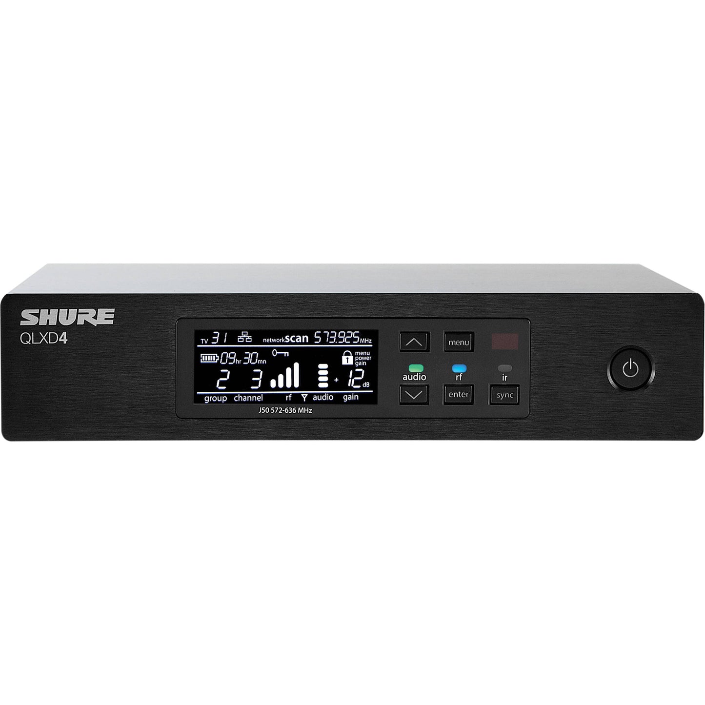 Shure QLXD4 Digital Wireless Receiver - G50: 470 to 534 MHz
