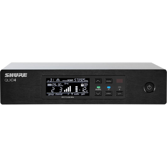 Shure QLXD4 Digital Wireless Receiver - G50: 470 to 534 MHz