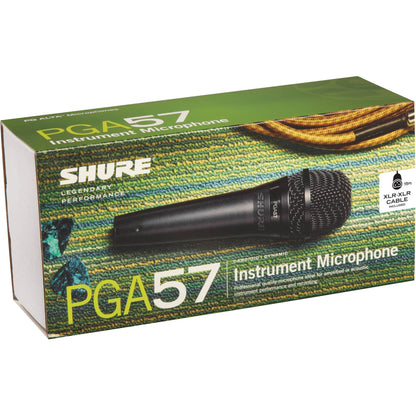 Shure PGA57-XLR Cardioid Dynamic instrument Microphone with 15' XLR-XLR Cable